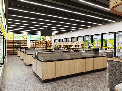 Modern Supermarket Fresh Supermarket Fruit and Vegetable Supermarket 3d model