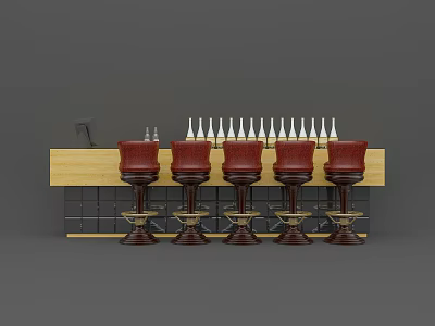 Modern European Bar Front Desk Combination Concert Hall Club Front Desk Reception 3d model