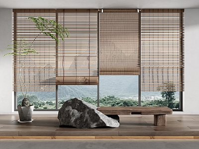 New Chinese Bamboo Shutter 3d model