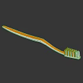 Sleek Modern Toothbrush With Yellow And White Handle And Soft Bristles Design
