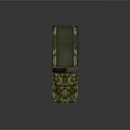 Military Camouflage Green Truck With Open Cargo Bed And Multi Wheel Design