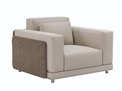 Modern Light Luxury Single Sofa 3d model