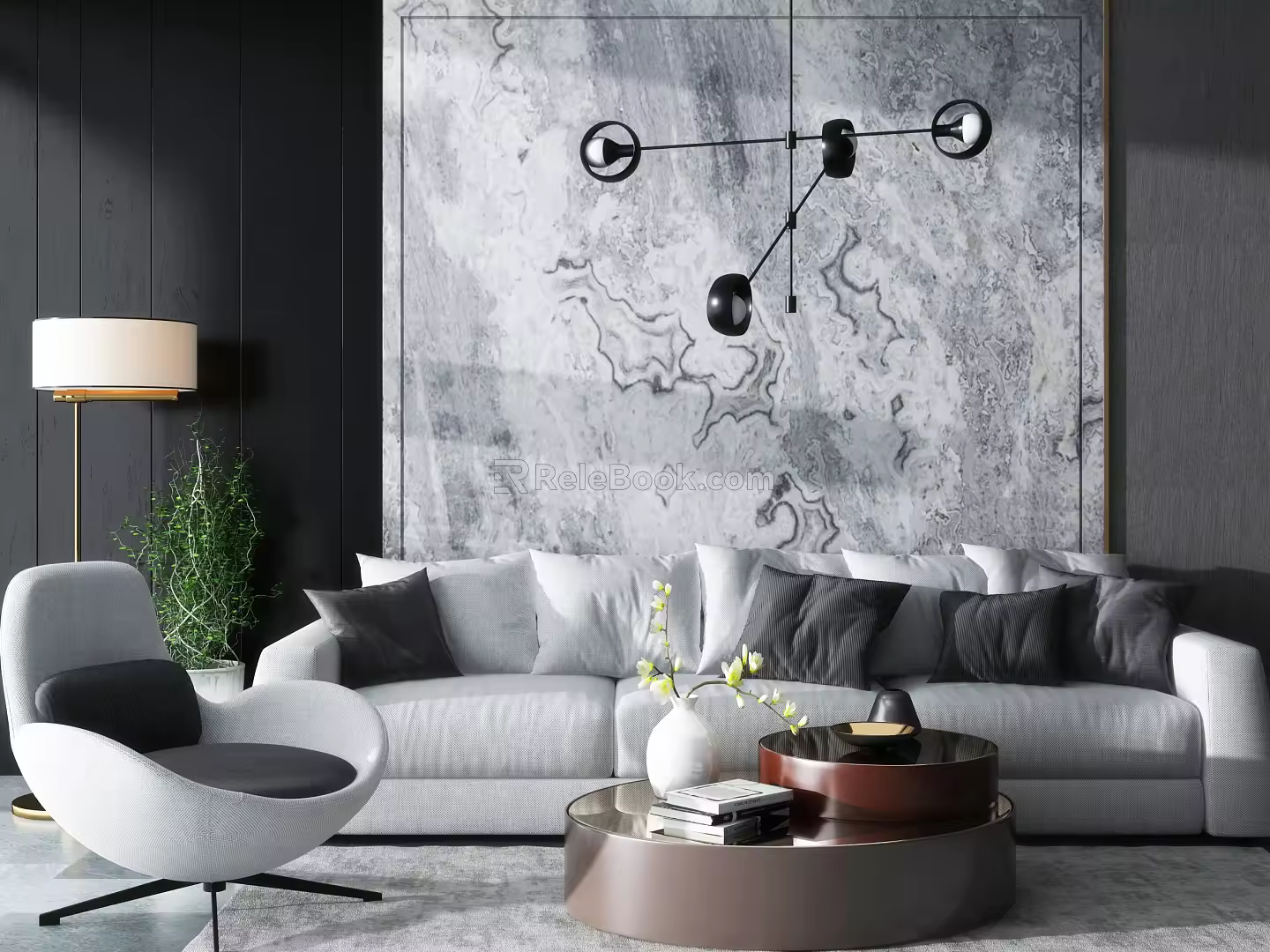 Modern Sofa Coffee Table Combination Sofa Combination 3d model