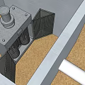 Industrial LOFT reservoir gate pipeline process flow 3d model