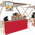 Fresh Fruit Stand with Canopy Orange Images Baskets Fresh Fruits Cash Register Red Countertop