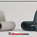 Modern Leisure Chairs With Curved Design Upholstered Fabric And Wooden Base In Multiple Colors
