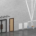 Indoor Ceiling Mounted Basketball Hoop Sports Equipment with Door and Lockers in Gymnasium