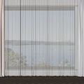 Modern Curtain Window Screen Curtain Pleated Blinds Venetian Blinds Window Screen Fabric Yarn 3d model