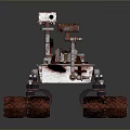 Mars Exploration Rover With Scientific Instruments Mechanical Arm And Large Wheels 3d model