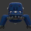Blue Spider Like Robot Character With Multi Legged Mechanical Creature Design 3d model