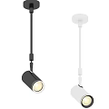 Modern Black And White Downlights And Spotlights For Interior Lighting Design 3d model