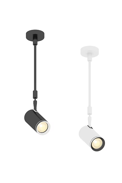 Modern Black And White Downlights And Spotlights For Interior Lighting Design 3d model