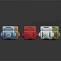 Colorful Decorative Boxes With Modern Design And Reflective Surfaces In Various Hues