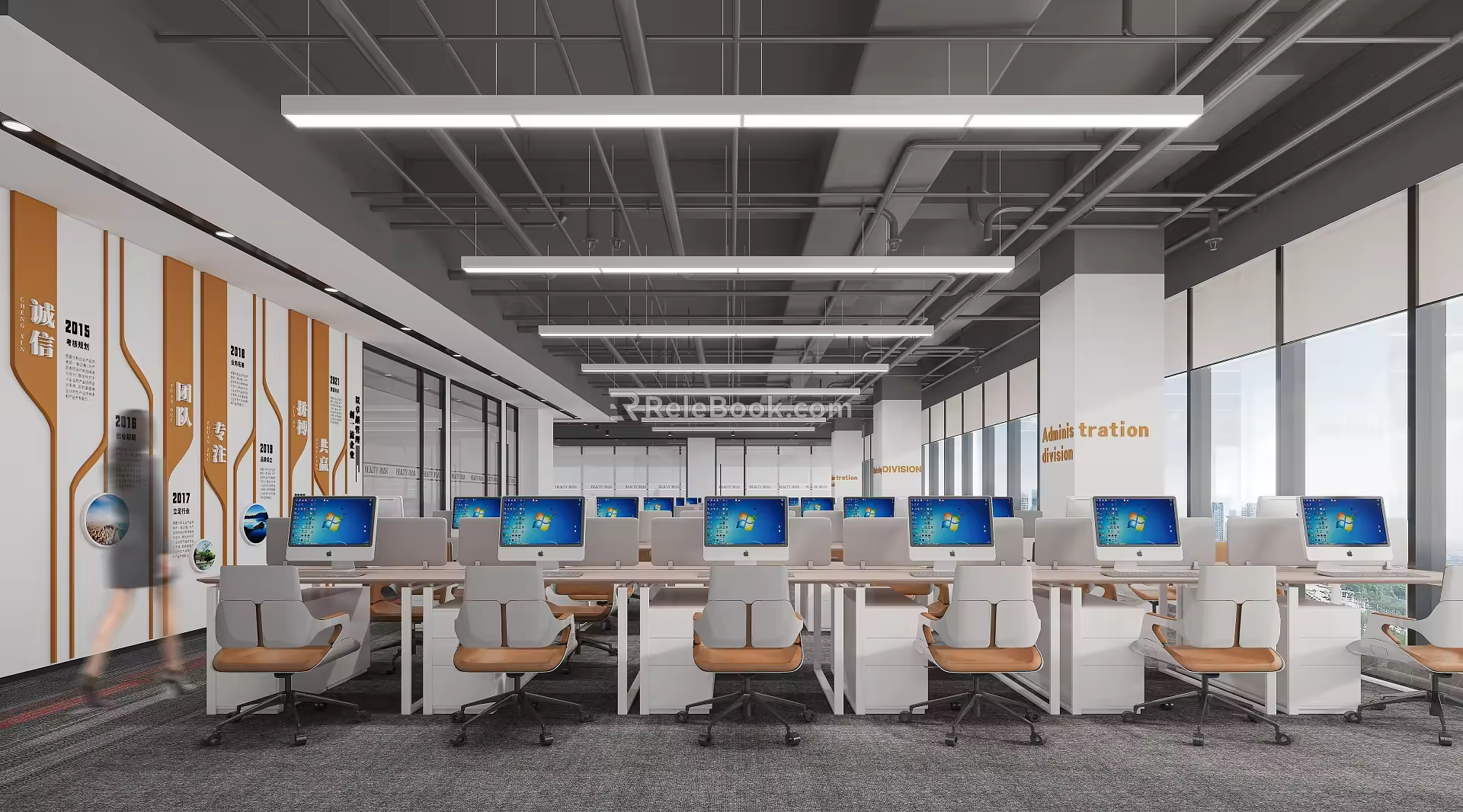 Open office area 3d model
