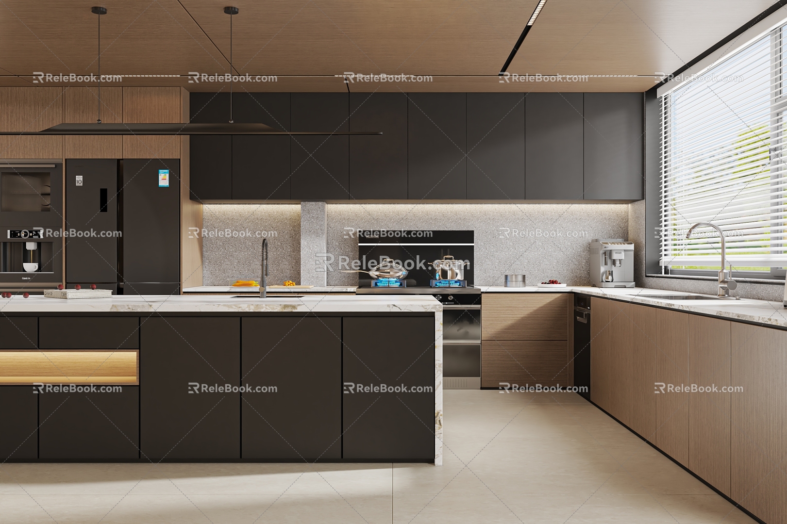 Modern Kitchen Island 3d model