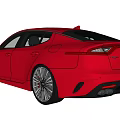 Red Kia Sporty Sedan with Modern Design and Performance Features