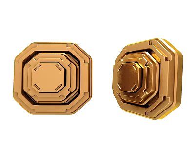 Modern Parts Metal Parts 3d model