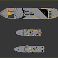 Red Water Vehicle Models in Various Sizes with Detailed Designs and Intricate Structures