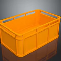 Orange Plastic Storage Bin For Home Organization With Durable Design And Handle