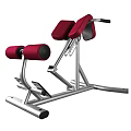 Leg Extension Fitness Machine With Red Padded Seats And Metal Frame For Gym Training