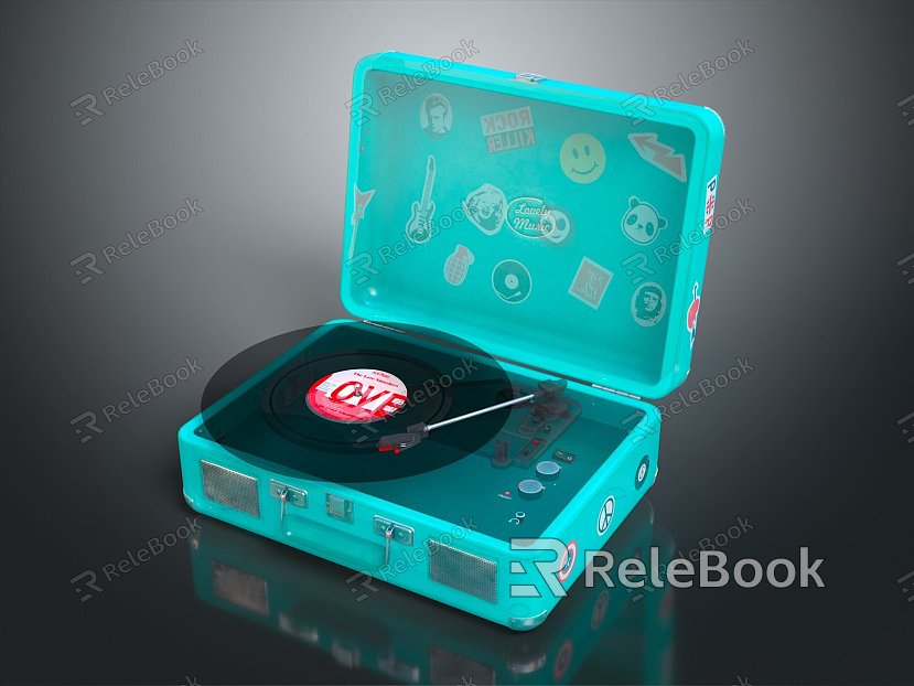 Modern jukebox Old-fashioned record player film machine Old-fashioned film machine model