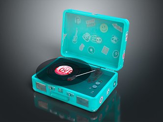 Modern jukebox Old-fashioned record player film machine Old-fashioned film machine 3d model