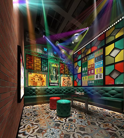 Industrial LOFT KTV rooms 3d model Industrial LOFT KTV rooms 3d model