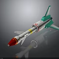 Cosmic Aerospace Rocket Model Featuring Red White Green Design And Propulsion System For Space Missions
