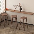 Modern Bar Stool Fruit Plate 3d model