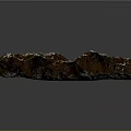 3D Terrain Model With Rugged Undulating Surface And Brown White Textured Details 3d model