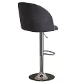 Modern Gray Velvet Bar Stool With Armrests Adjustable Height And Multiple Color Options 3d model