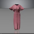 Pink Short Sleeved Pleated Elegant Fashionable Summer Dress Design Style