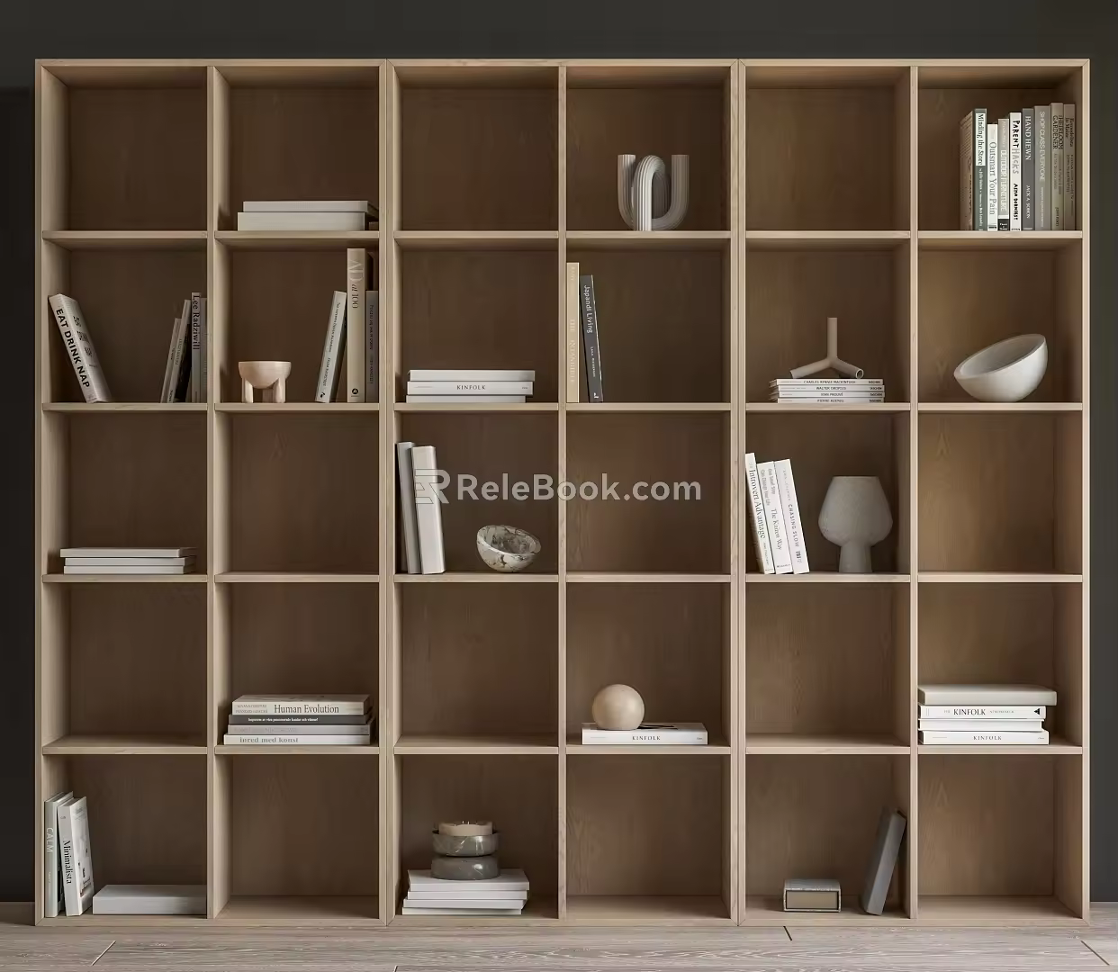 Bookshelf display rack 3d model