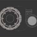 Industrial Bearing Components With Circular Flange And Enclosed Housing Structure