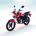 Red Modern Motorcycle Featuring Black Seat Wheels Headlight And Rearview Mirrors