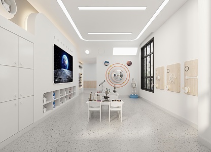 Modern Kindergarten Science and Technology Room 3d model