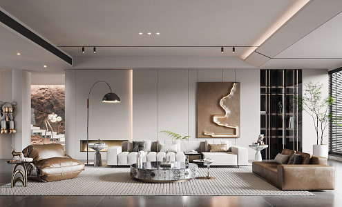 modern living room 3d model