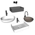 Modern Bathroom Washbasins With Various Styles Square Oval Designs White Gray Brown Colors