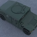 Green Military Tank Exterior Design Featuring Front Headlights And Large Off Road Tires