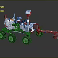 Smart Machine With Robotic Arm Six Wheels And Camera Sensor For Exploration 3d model