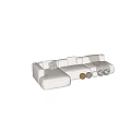 Modern Multiplayer Sofa Casual Sofa Module Sofa Living Room Sofa 3d model