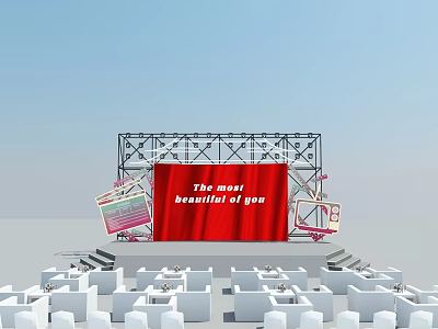 Stage Activity Stage Creative Stage Hotel Chair Sofa Lighting Shopping Mall Stage Outdoor Stage 3d model