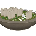 Commercial Building Model Display Equipment With Miniature High Rises And Green Areas
