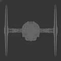 Star Wars TIE Fighter Model Featuring Spherical Cockpit Red Core And Black Wings