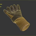Black and Brown Leather Work Glove With Protective Design And Wrist Cuff