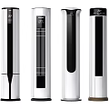 Modern Tower Air Cooler Fans With Sleek White And Black Design And Digital Control Panel
