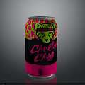 Dark Energy Cherry Charge Energy Drink Can With Vibrant Pink Green Design