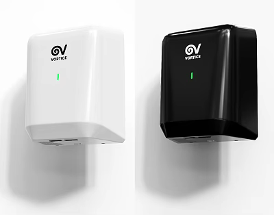 VOVUS Automatic Wall Mounted Soap Dispensers White And Black With Green Indicator 3d model
