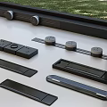 Modern Black Metal Cabinet Hardware With Handles Slides And Accessories