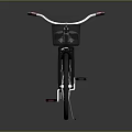 Stylish Black Bicycle With Pink Rims White Seat And Handlebar Basket